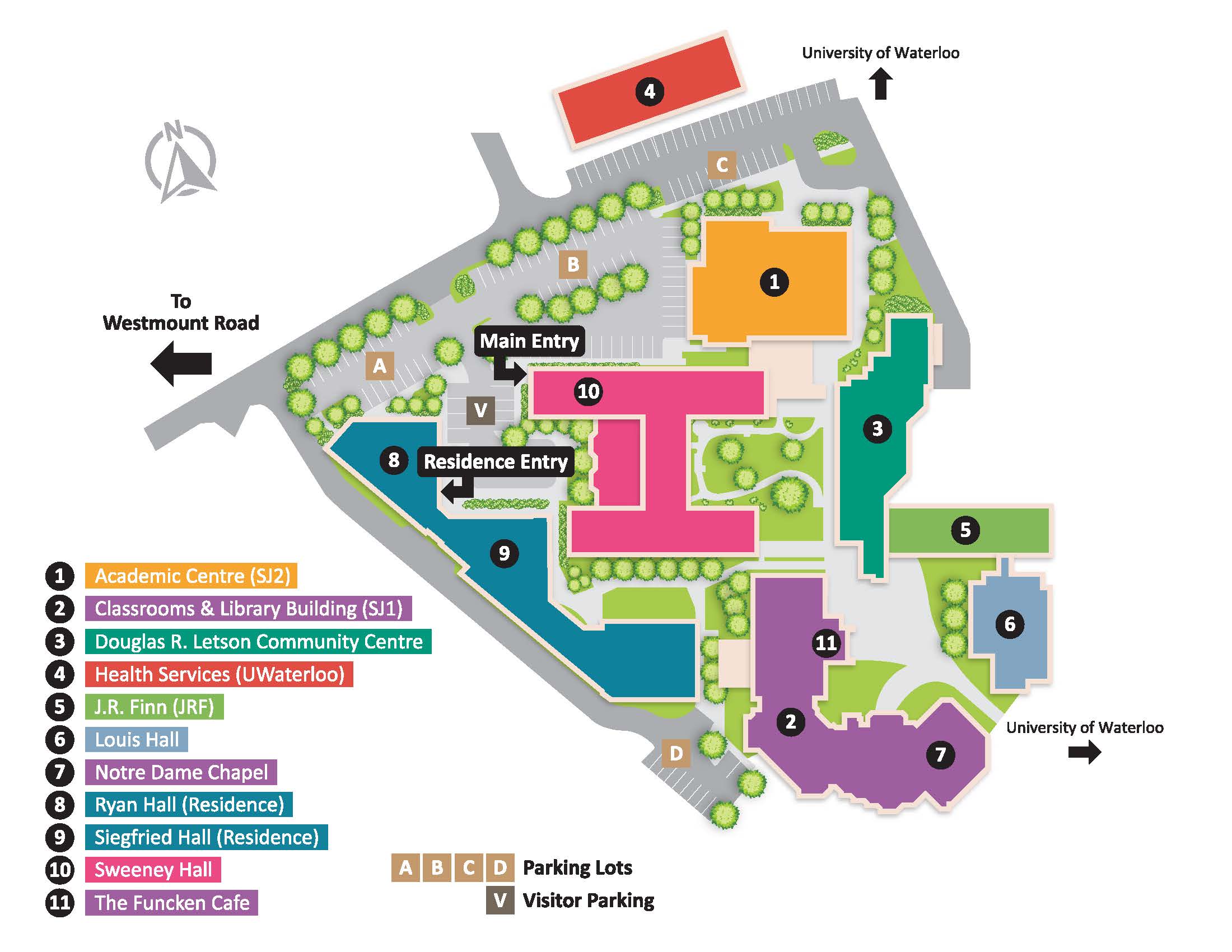 Image of a map of St Jeromes University
