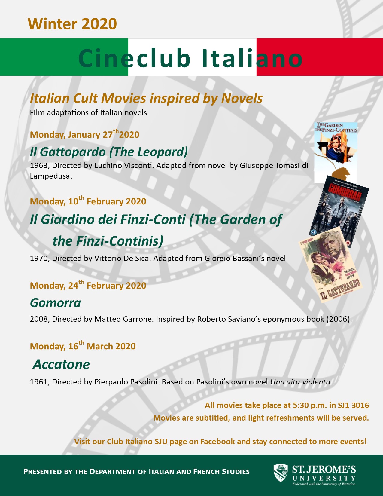 Poster - Cineclub Italiano Winter 2020